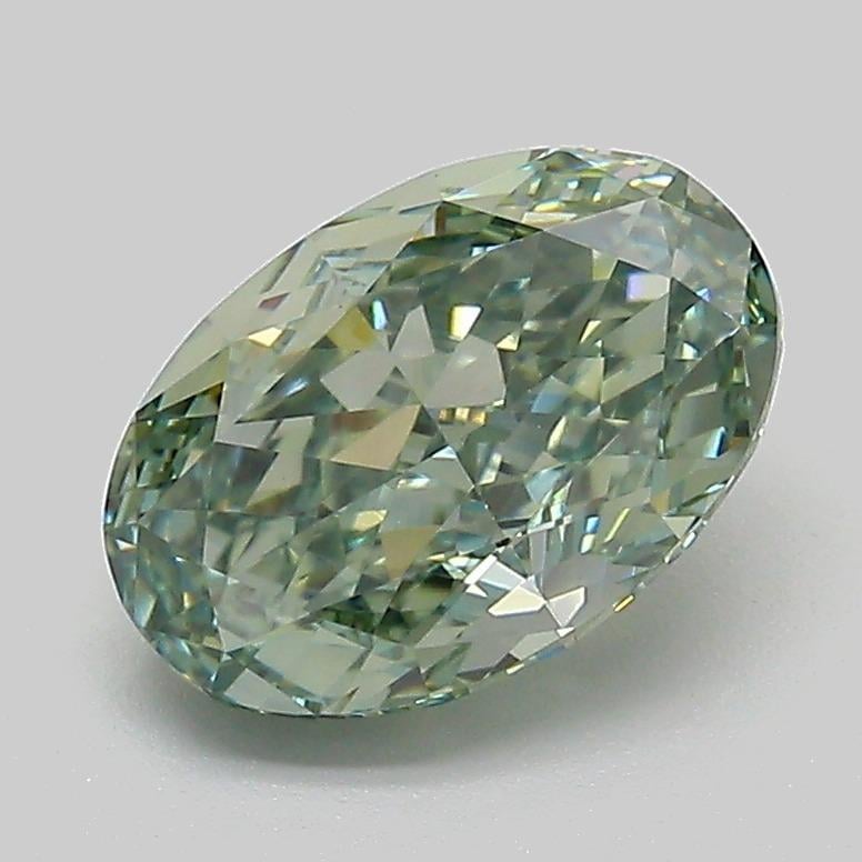 1.89 Ct. Fancy Vivid  Green Oval Lab Grown Diamond