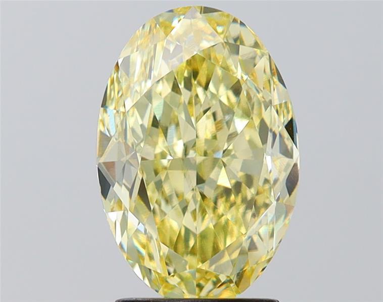 3.03 Ct. Fancy Intense  Yellow Oval Lab Grown Diamond