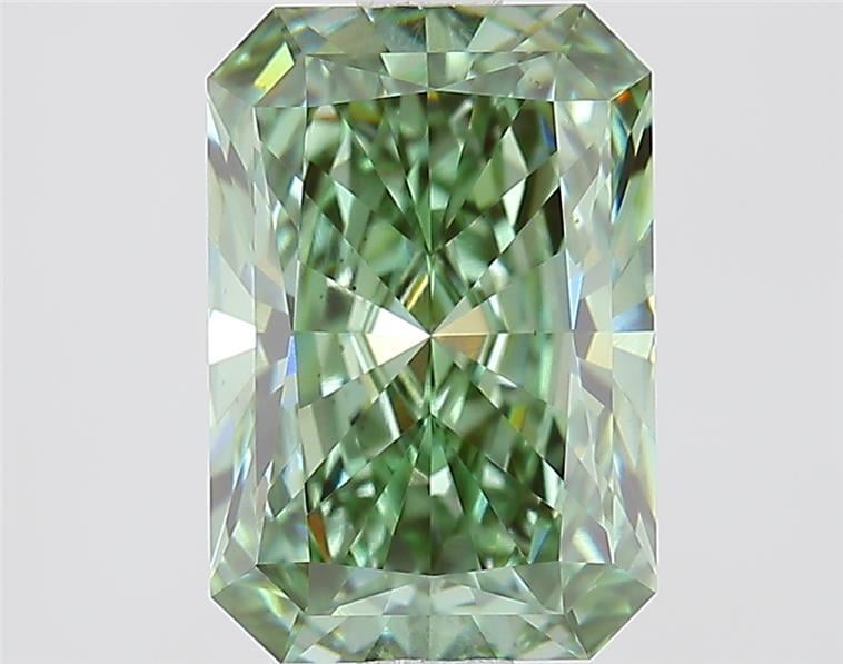 1.80 Ct. Fancy Vivid  Green Radiant Lab Grown Diamond