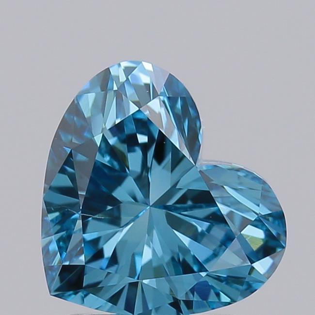 1.47 Ct. Fancy Vivid Blue Heart Lab Grown Diamond