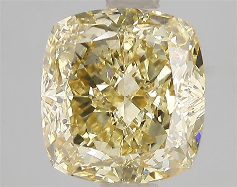 3.06 Ct. Fancy Intense Yellow Cushion Lab Grown Diamond