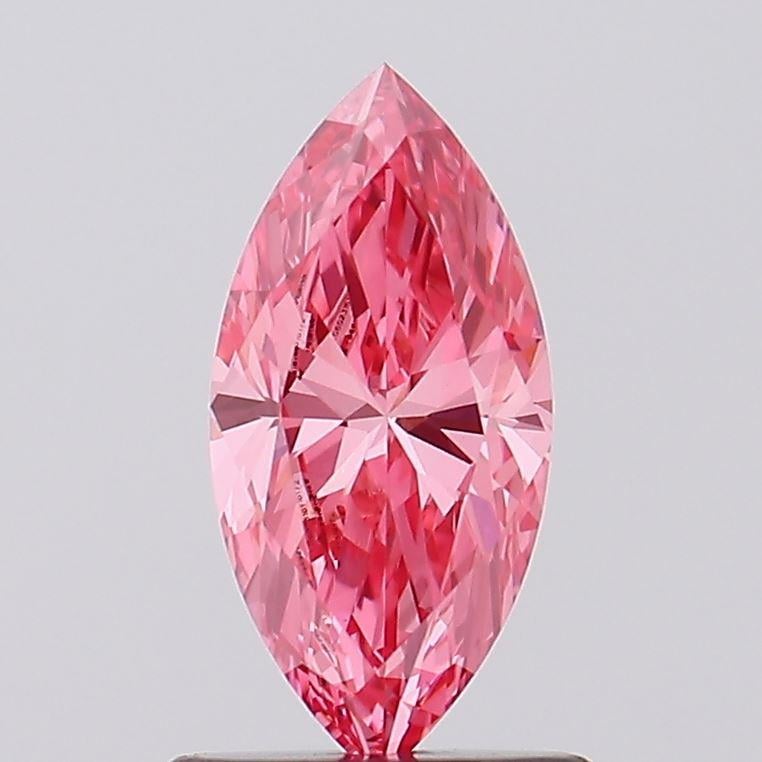 0.79 Ct. Fancy Vivid Pink Marquise Lab Grown Diamond