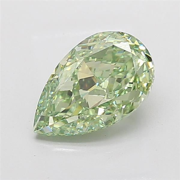 3.31 Ct. Fancy Vivid Green Pear Lab Grown Diamond