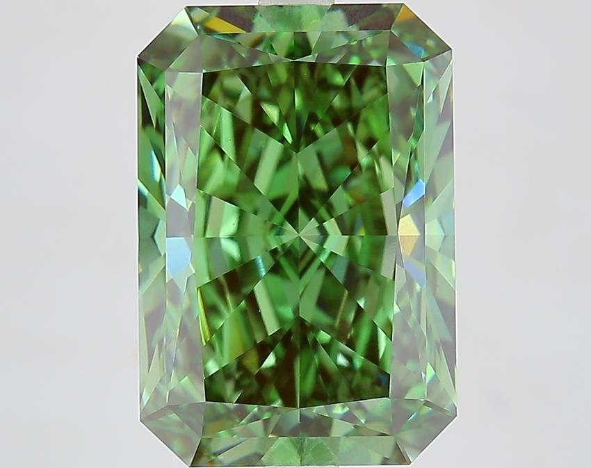 7.02 Ct. Fancy Green Radiant Lab Grown Diamond