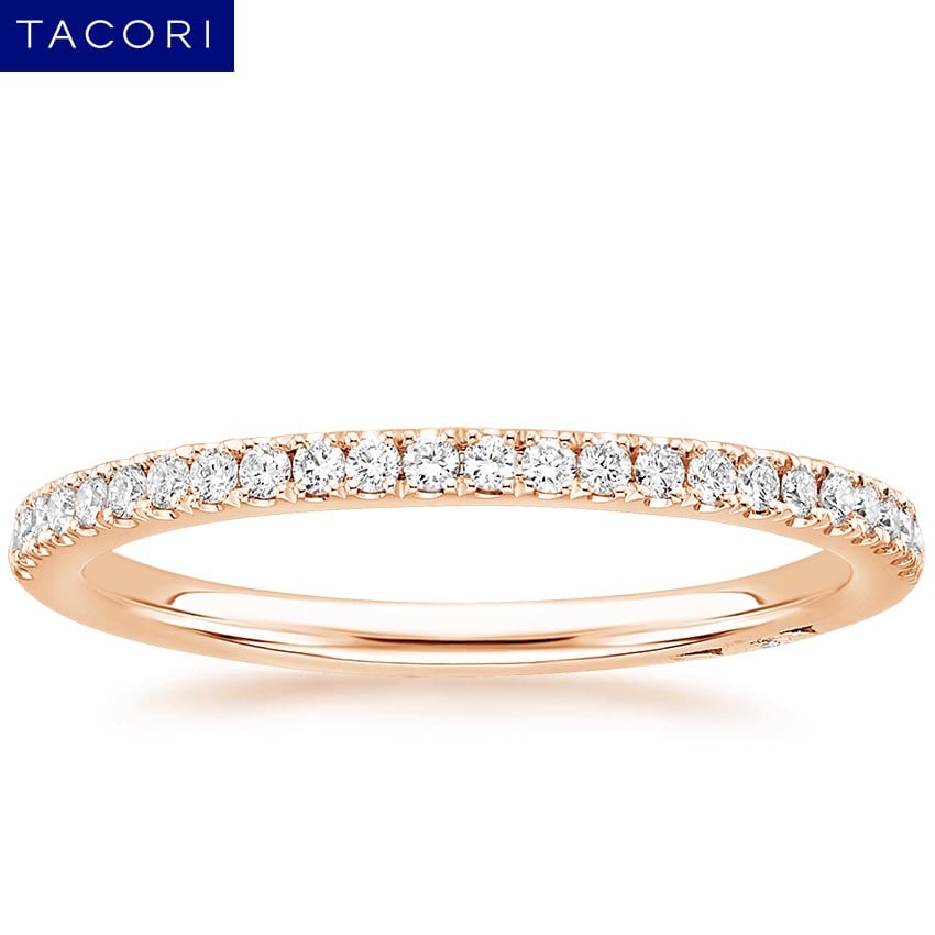 Rose gold diamond engagement ring with surprise diamond details