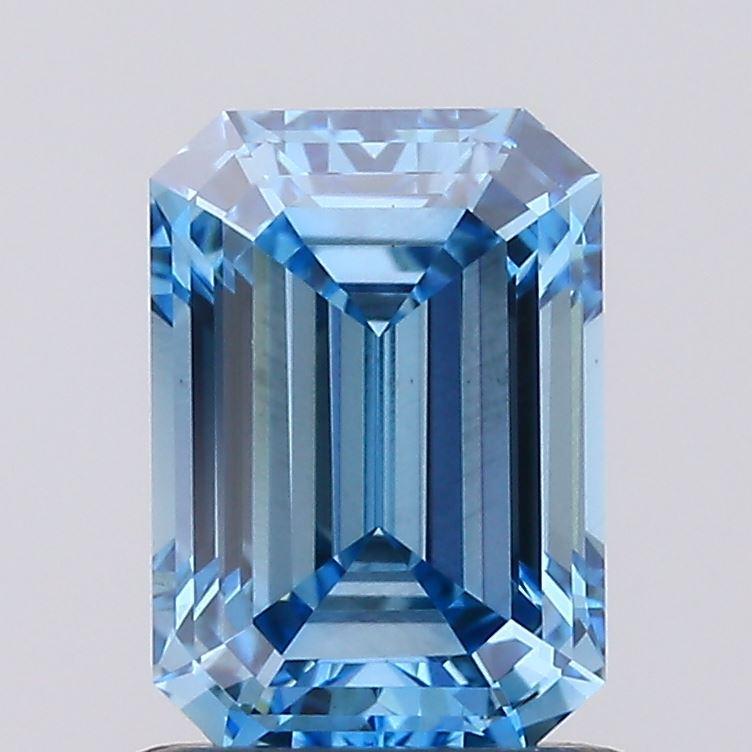 1.01 Ct. Fancy Vivid Blue Emerald Lab Grown Diamond