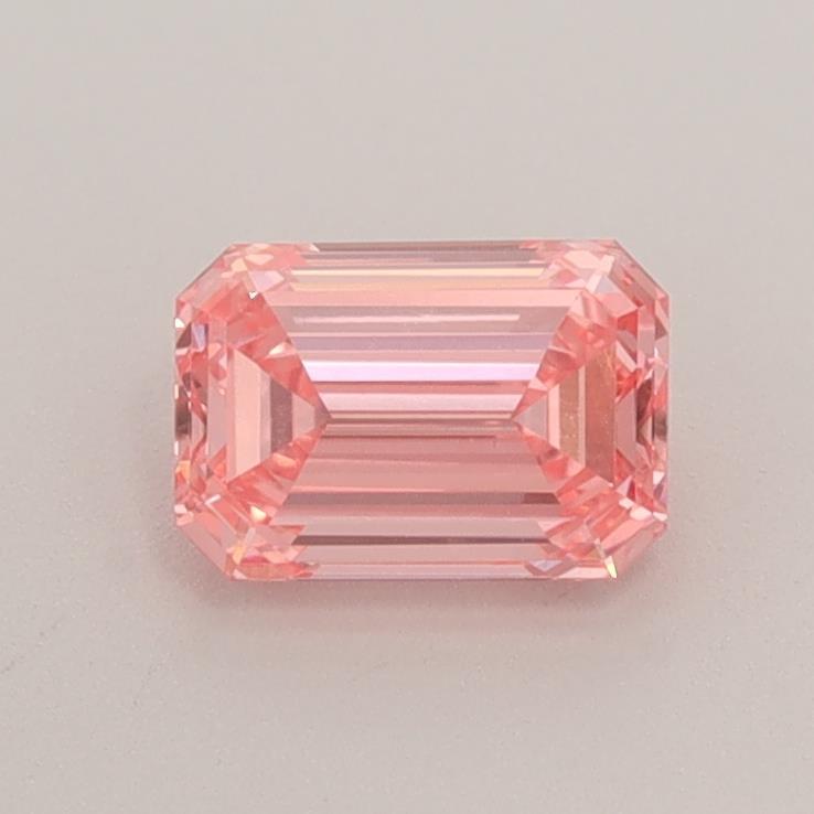 0.63 Ct. Fancy Vivid Pink Emerald Lab Grown Diamond