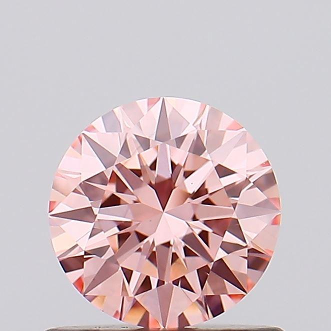 0.57 Ct. Fancy Vivid Pink Round Lab Grown Diamond