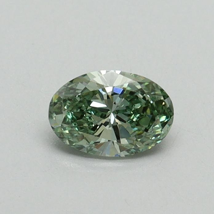 0.31 Ct. Fancy Vivid Green Oval Lab Grown Diamond