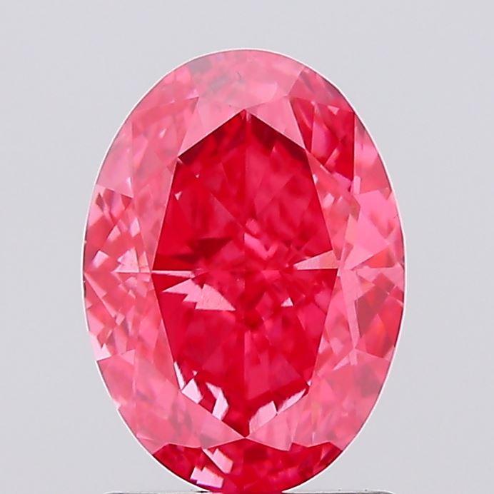1.65 Ct. Fancy Vivid Pink Oval Lab Grown Diamond