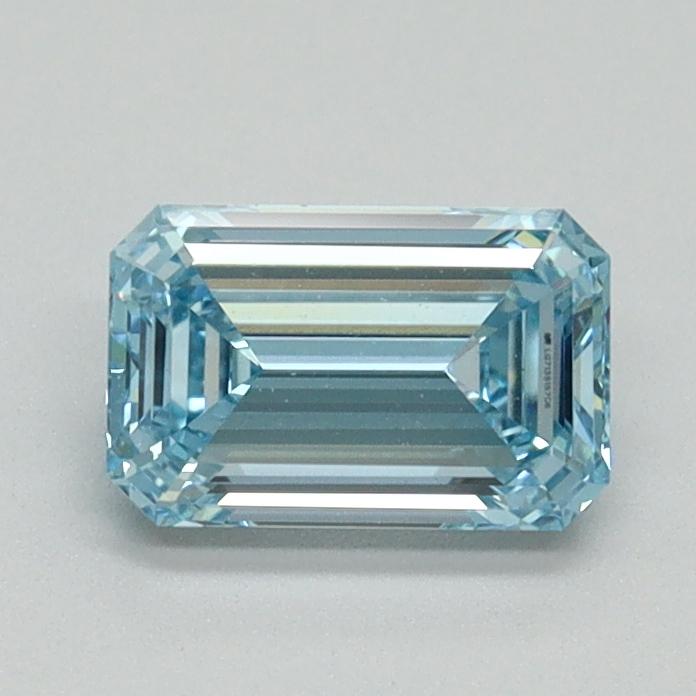 0.81 Ct. Fancy Intense Blue Emerald Lab Grown Diamond