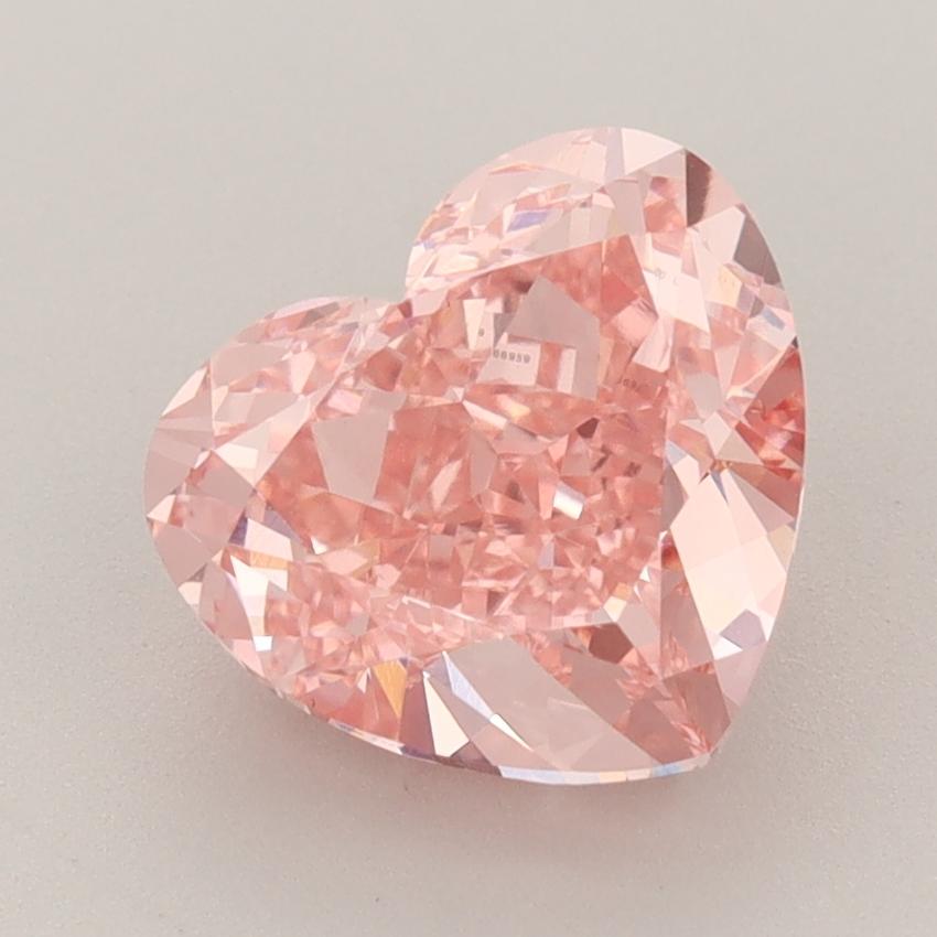 3.10 Ct. Fancy Vivid  Pink Heart Lab Grown Diamond