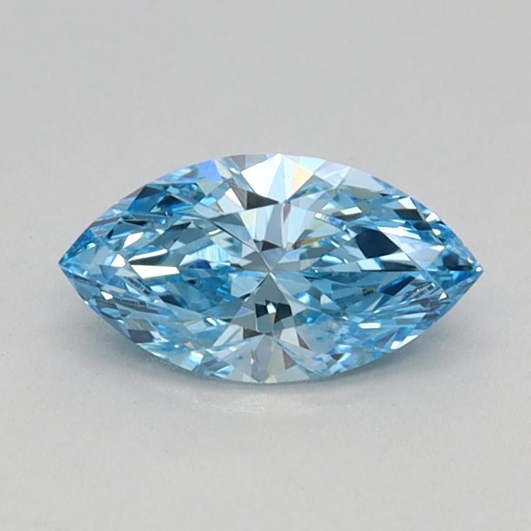 0.41 Ct. Fancy Vivid Blue Marquise Lab Grown Diamond