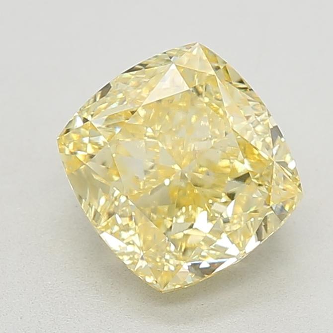 3.41 Ct. Fancy Intense Yellow Cushion Lab Grown Diamond