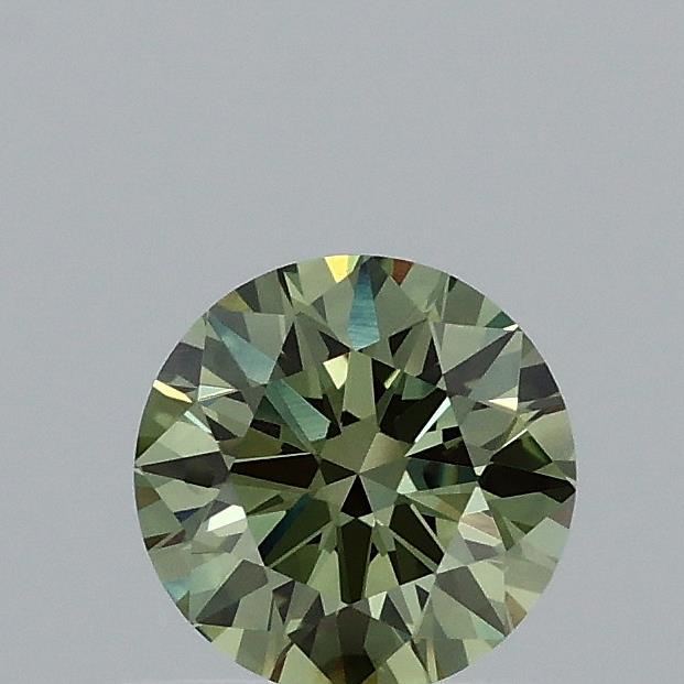0.61 Ct. Fancy Vivid Green Round Lab Grown Diamond