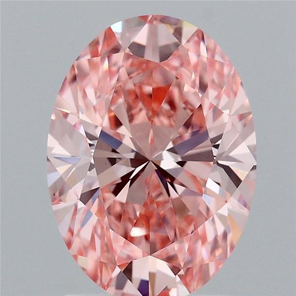 2.05 Ct. Fancy Vivid Pink Oval Lab Grown Diamond