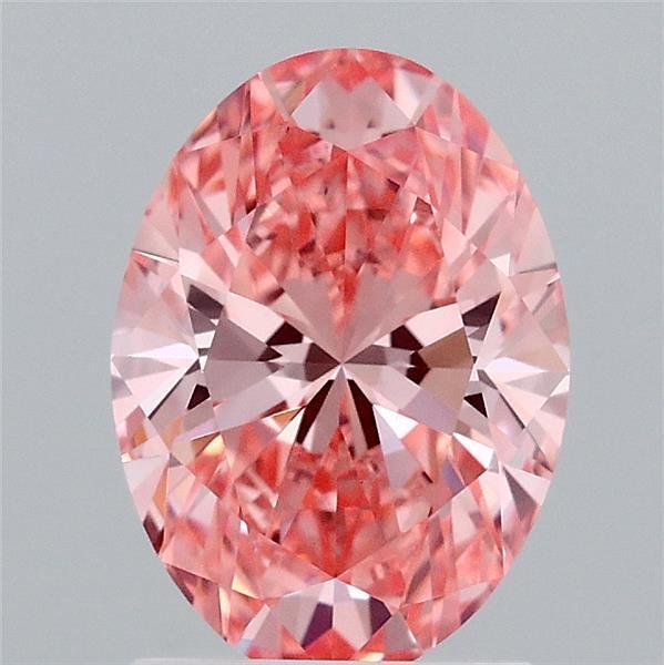 1.68 Ct. Fancy Vivid Pink Oval Lab Grown Diamond