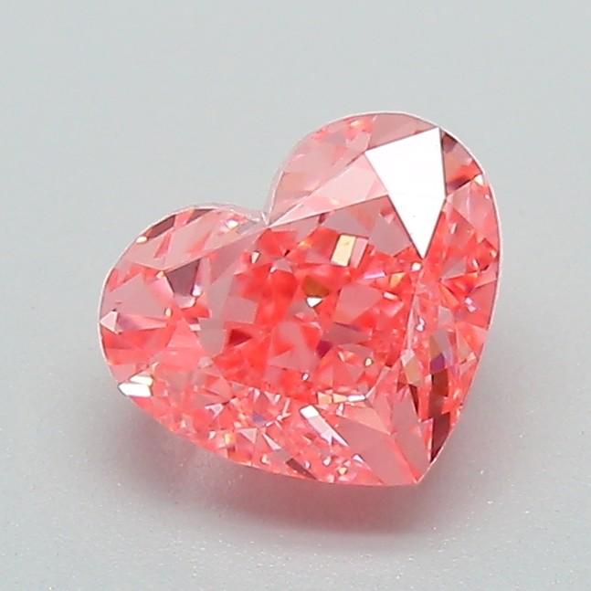 1.12 Ct. Fancy Vivid Pink Heart Lab Grown Diamond