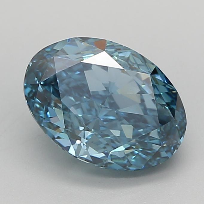 3.35 Ct. Fancy Vivid  Blue Oval Lab Grown Diamond