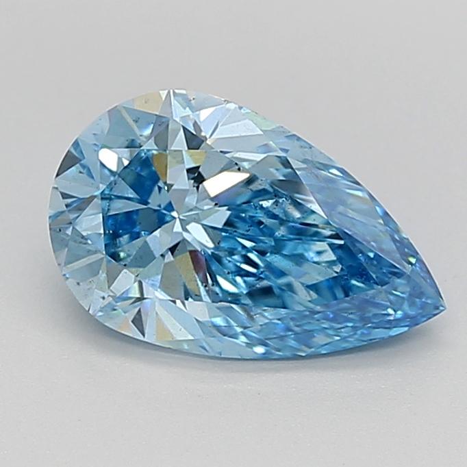 2.00 Ct. Fancy Vivid  Blue Pear Lab Grown Diamond