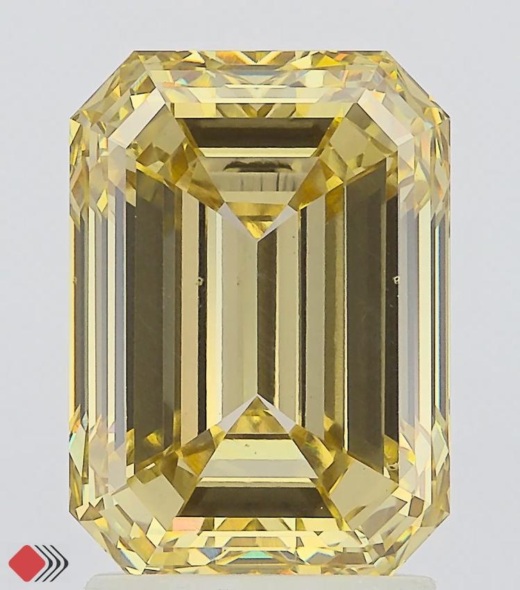 3.00 Ct. Fancy Intense Yellow Emerald Lab Grown Diamond