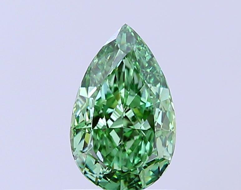 1.04 Ct. Fancy Vivid Green Pear Lab Grown Diamond