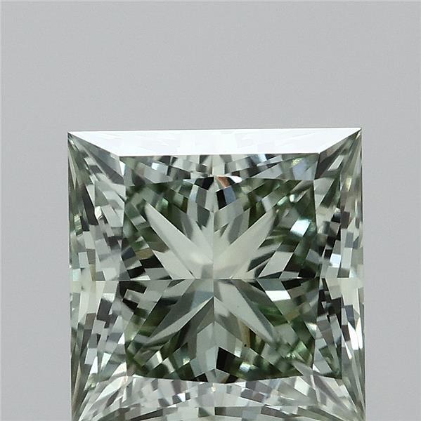 1.57 Ct. Fancy Vivid Green Princess Lab Grown Diamond