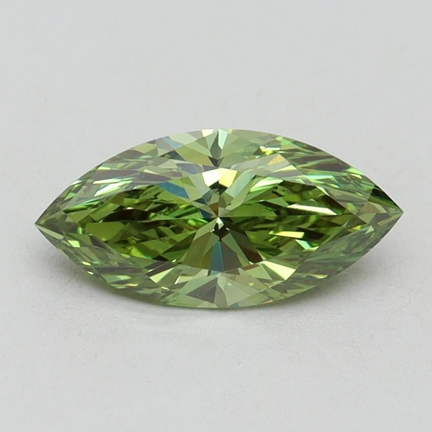 1.00 Ct. Fancy Vivid Green Marquise Lab Grown Diamond