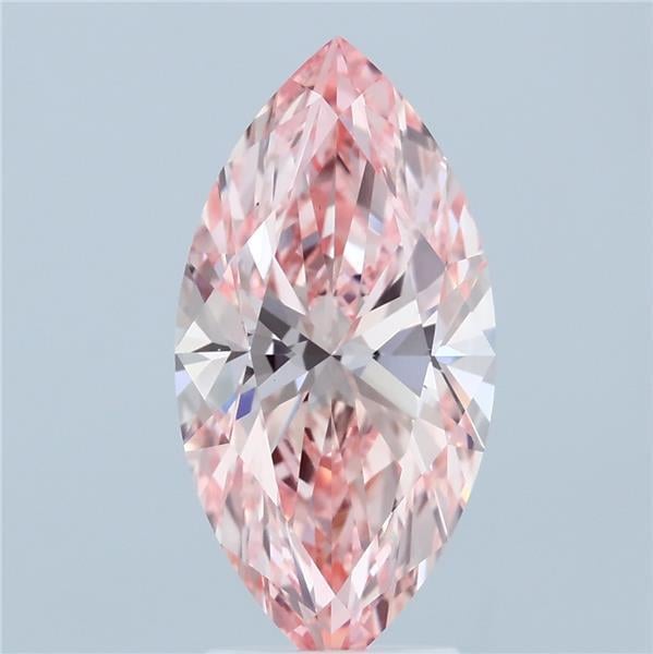 3.01 Ct. Fancy Vivid Pink Marquise Lab Grown Diamond