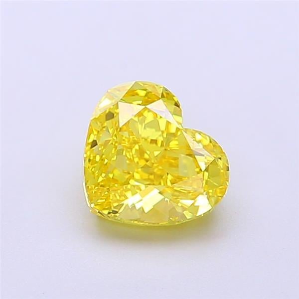 1.14 Ct. Fancy Vivid  Yellow Heart Lab Grown Diamond
