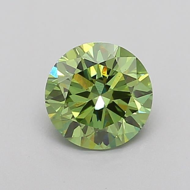1.01 Ct. Fancy Vivid  Green Round Lab Grown Diamond