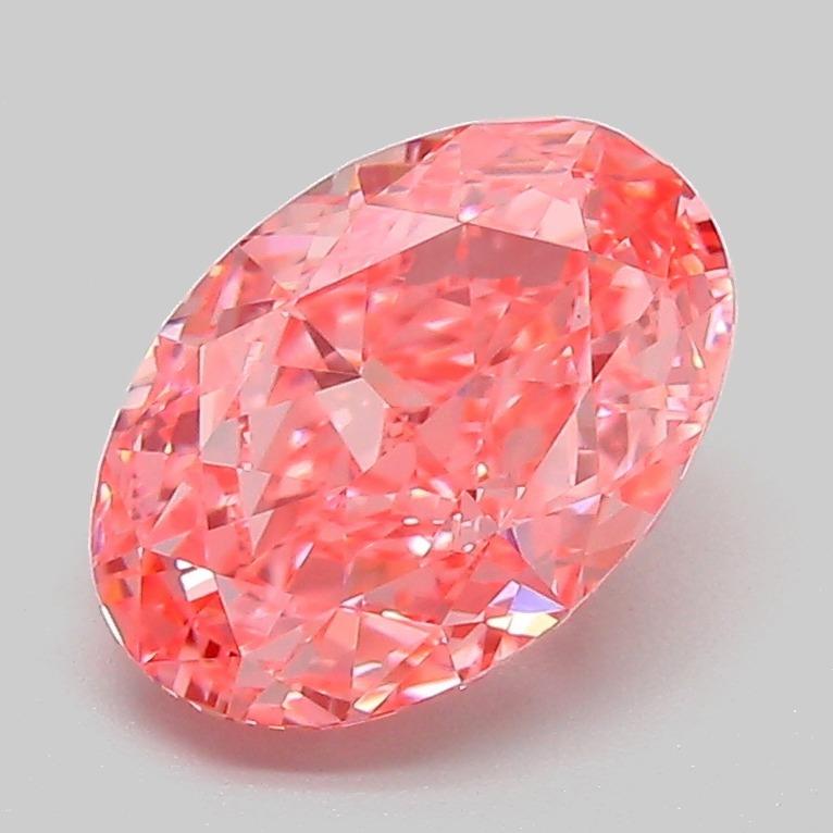 2.04 Ct. Fancy Vivid Pink Oval Lab Grown Diamond