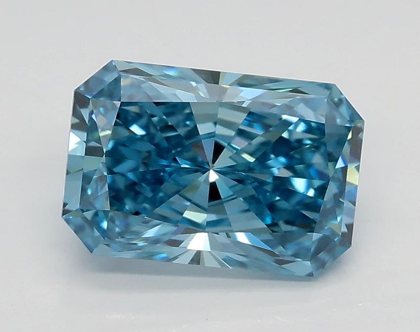 1.71 Ct. Fancy Vivid Blue Radiant Lab Grown Diamond