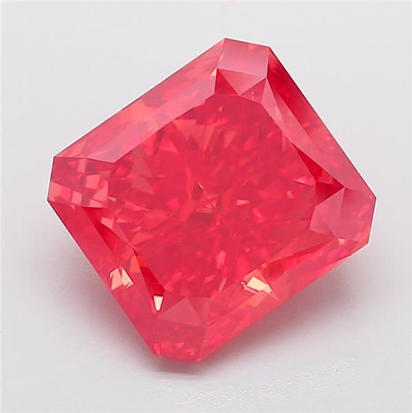 10.08 Ct. Fancy Vivid Red Radiant Lab Grown Diamond