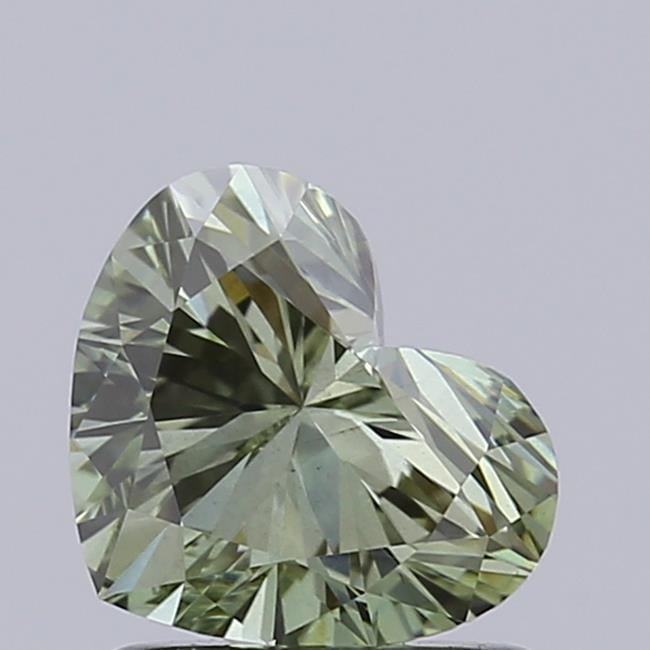 0.96 Ct. Fancy Vivid Green Heart Lab Grown Diamond