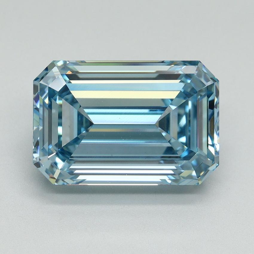 5.44 Ct. Fancy Intense Blue Emerald Lab Grown Diamond