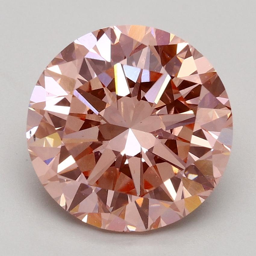 3.01 Ct. Fancy Intense Pink Round Lab Grown Diamond