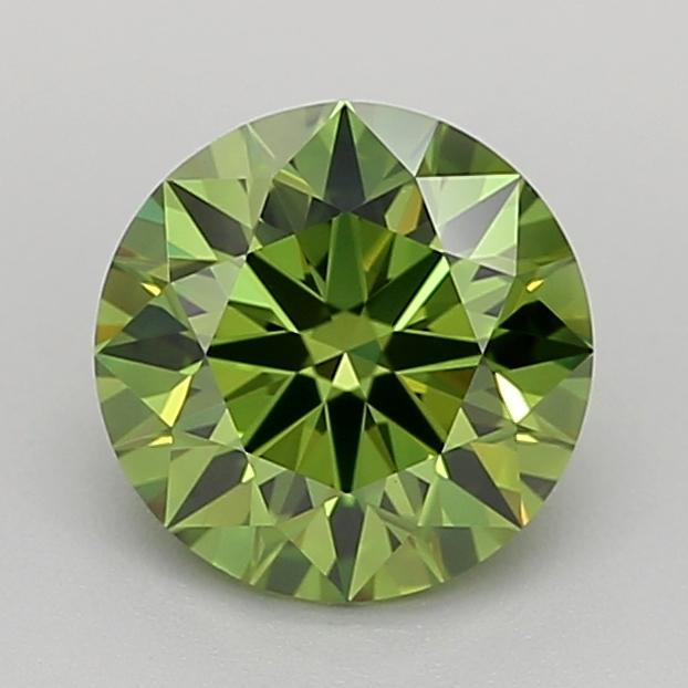 1.50 Ct. Fancy Vivid Green Round Lab Grown Diamond