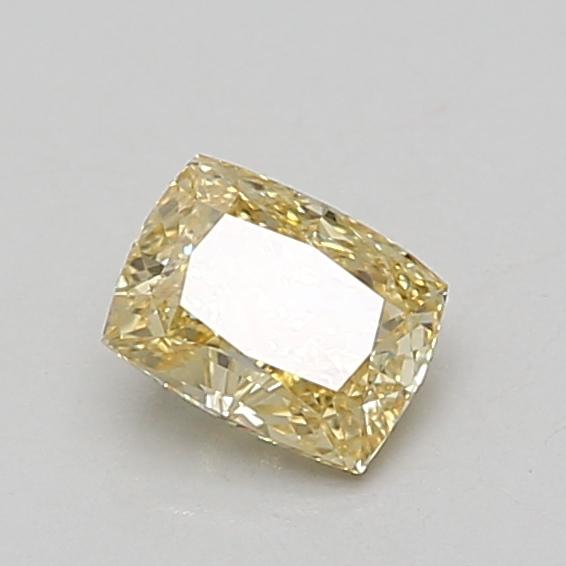 0.71 Ct. Fancy Vivid Yellow Cushion Lab Grown Diamond