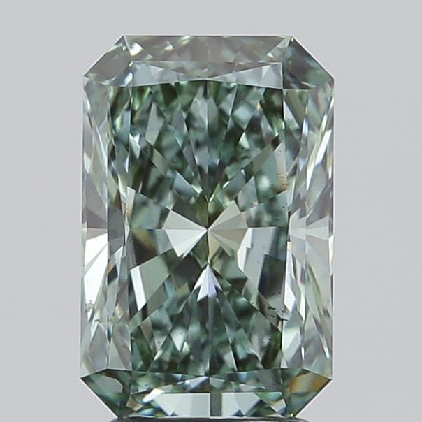 3.00 Ct. Fancy Vivid Green Radiant Lab Grown Diamond