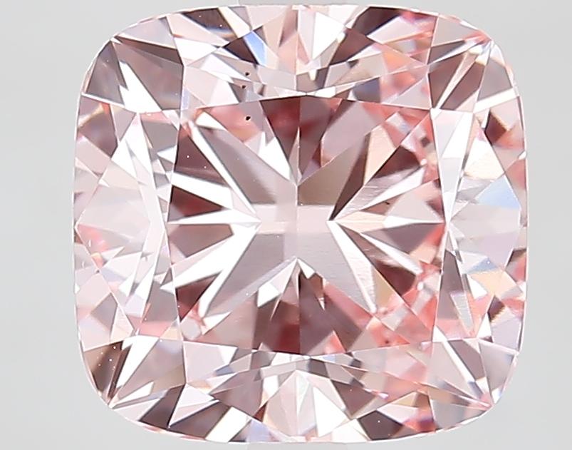 4.24 Ct. Fancy Vivid Pink Cushion Lab Grown Diamond