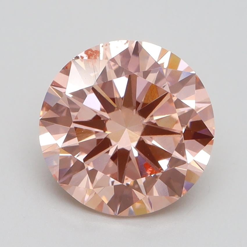 2.60 Ct. Fancy Intense Pink Round Lab Grown Diamond