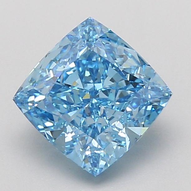 2.14 Ct. Fancy Vivid Blue Cushion Lab Grown Diamond