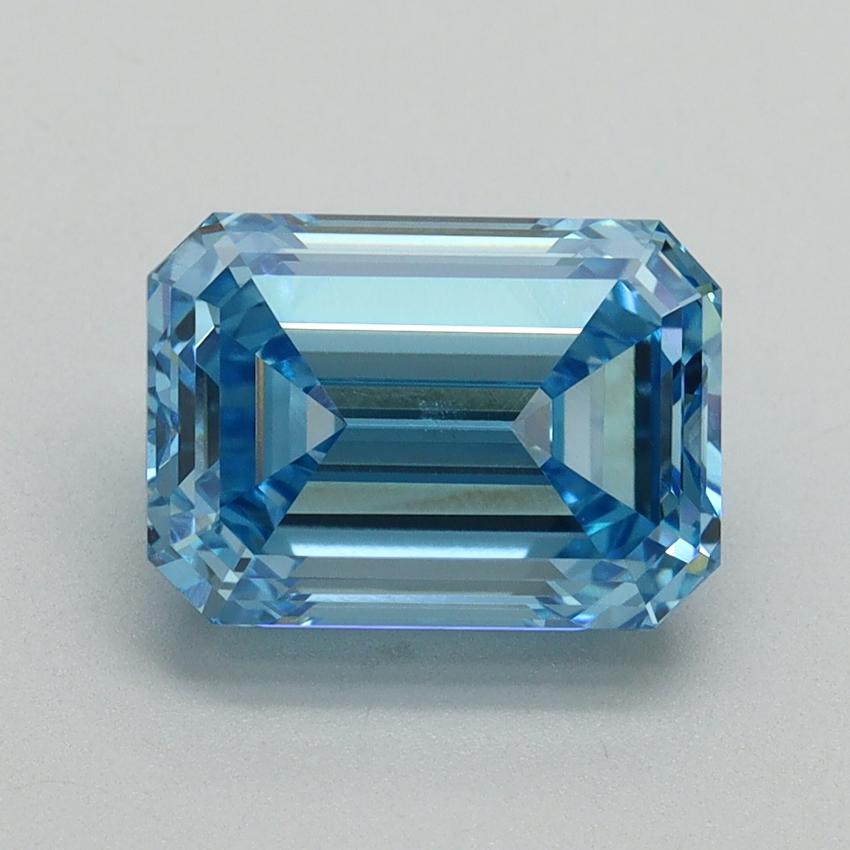 3.09 Ct. Fancy Vivid Blue Emerald Lab Grown Diamond
