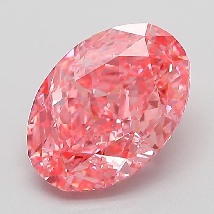 2.11 Ct. Fancy Vivid Pink Oval Lab Grown Diamond
