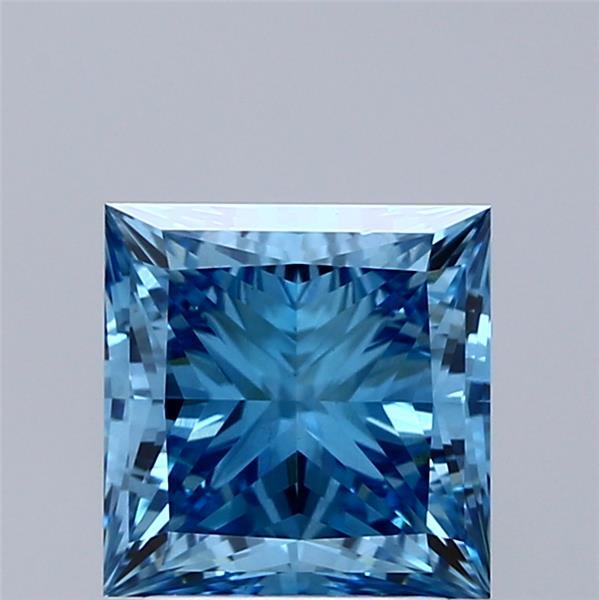 2.54 Ct. Fancy Vivid Blue Princess Lab Grown Diamond