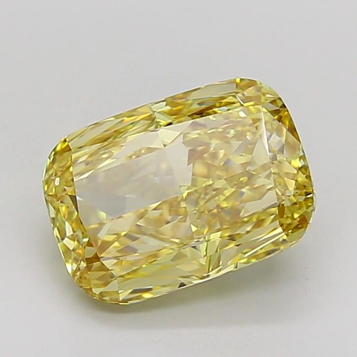3.96 Ct. Fancy Intense Yellow Cushion Lab Grown Diamond