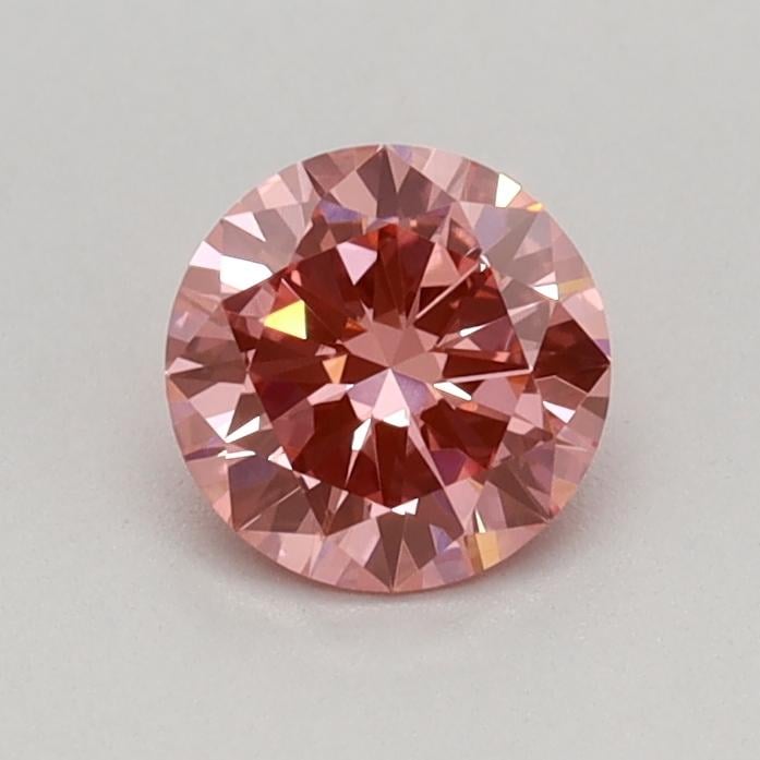 0.41 Ct. Fancy Vivid Pink Round Lab Grown Diamond