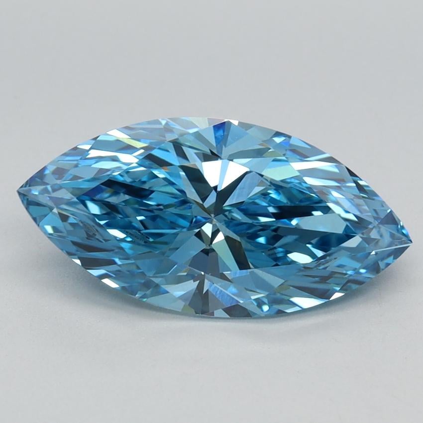 2.09 Ct. Fancy Vivid Blue Marquise Lab Grown Diamond