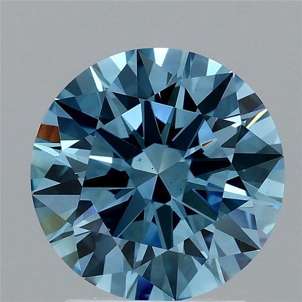 2.07 Ct. Fancy Vivid Blue Round Lab Grown Diamond